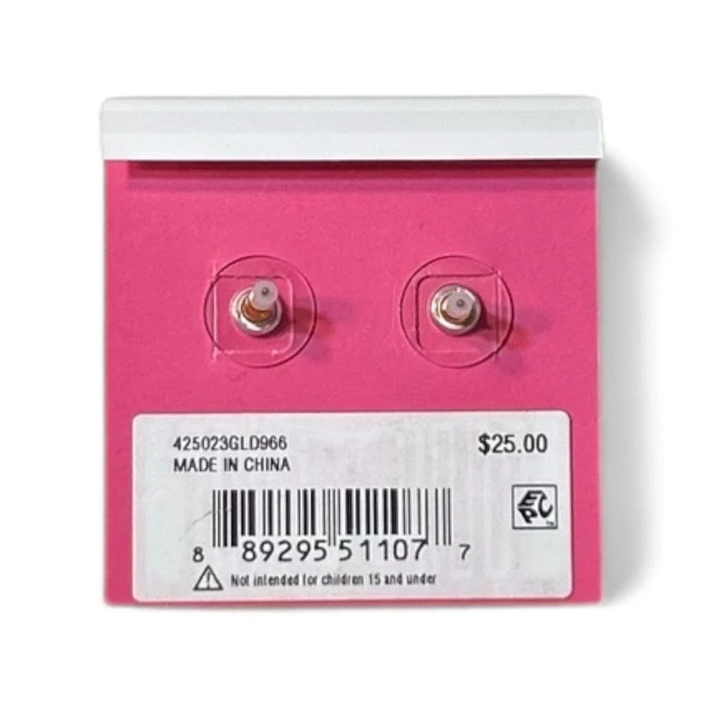 Betsey Johnson Gingerbread Earrings Holiday Glitter Beach Gingerbread Man Studs